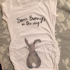 Motherhood Maternity Easter Baby Announcement tee